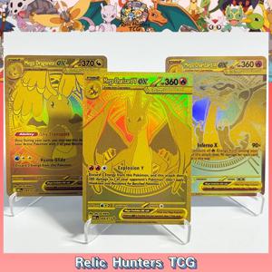 PKM PTCG 카드 ASC/MEG/PFL 메가 리자몽 Y ex 루카리오 가데보아 레어 카드 레플리카 프로시 게임 카드 영어판