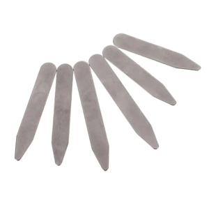 6개입 내구성 있는 스테인리스 스틸 칼라 스테이 자석형 박스 포함 셔츠 본 스티프너 인서트 비즈니스맨용 칼라 지지대