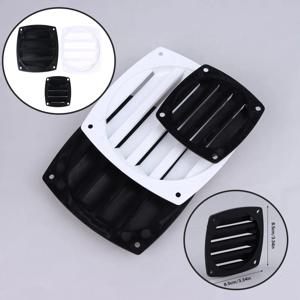 1개 블랙/화이트 보트 루버형 환풍구 교체용 사각형 에어벤트 그릴 환기 덕트 커버 아웃렛 벤트 (해양용, RV용)