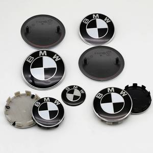 자동차 블랙 화이트 BMW 로고 프론트 후드 엠블럼 82mm 리어 배지 74mm 휠 허브 캡 68mm 56mm 스티어링 휠 스티커 45mm 액세서리