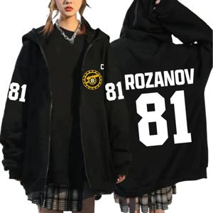 Heated Rivalry Ilya Rozanov 81 Boston Raiders Merch 지퍼 후드 남성 여성 의류 패션 지퍼 업 스웨트셔츠 재킷 코트