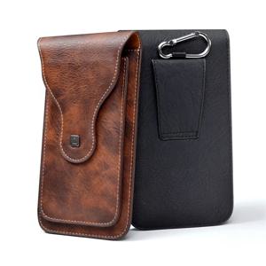 휴대폰 방수 허리 가방 케이스 ​   PU 이중 레이어 보호 벨트 클립 슬리브 다용도 폰 커버