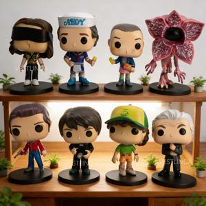 신상품 4인치 스트레인저 씽즈 테일즈 사람을 먹는 꽃 핸드헬드 피규어 모델 (베이스 포함, 8개입 OPP 봉투)