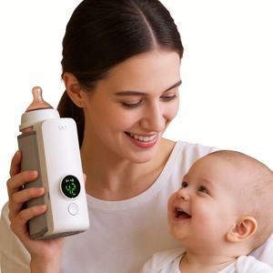 휴대용 무선 아기 우유 데우개, 온도 조절 기능 포함, 여행용, 편안한 수유, 차량용, 아기 야외용품