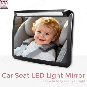 리모컨이 포함된 LED 헤드라이트 베이비 미러, 360도 °   야간 유아 모니터링을 위한 회전식 파손 방지 장치