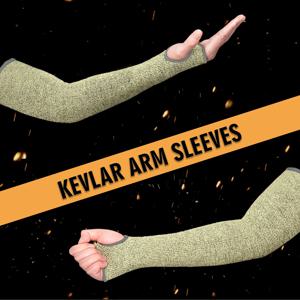 1쌍의 절단 방지 케블라 슬리브, 44cm/17.3인치, 아라미드 섬유로 제작, 절단 방지 및 내열 용접, 정원 작업용.