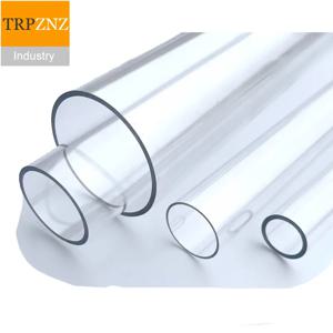높은 투명 PC 튜브 폴리카보네이트 플라스틱 파이프, 1mm 두께, 부식 방지, 산화, 고온 내성 강함