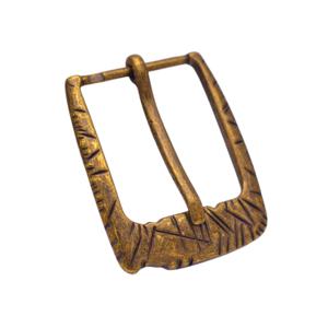 남성용 새겨진 빈티지 황동 도금 와이드 품질 금속 가죽 공예 싱글 프롱 핀 벨트 버클 교체, 40mm 적합