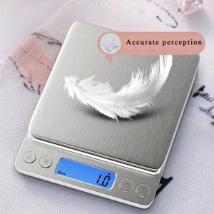 AccuWeight 디지털 주방 체중계 스테인리스 스틸 식품 체중계, LCD 디스플레이 포함, 요리 재료 다이어트의 정확한 계량