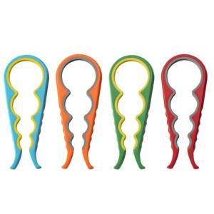 1개 4-in-1 다기능 논슬립 주방 병 및 캔 오프너 트위스트 노동 절약형 병 뚜껑 오프너 가정용