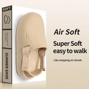 남성용 두꺼운 밑창 여름 야외 미끄럼 방지 부드러운 바닥 샌들