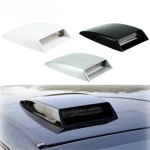 유니버설 자동차 장식 공기 흐름 흡입 특종 ABS 그릴 메쉬 보닛 벤트 커버 후드 스티커 자동차 스타일링 블랙 유니버설