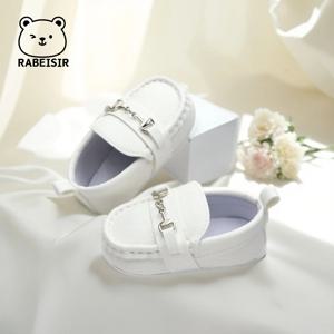 남성과 여성을 위한 봄과 가을 아기 유아 신발, 영국 스타일의 작은 가죽 신발, 클래식하고 단순함