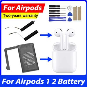 Airpods 용 새 배터리 교체 1st 2nd A1604 A1523 A1722 A2032 A2031 Air Pods 1 Air Pods 2 교체 가능한 헤드셋 배터리