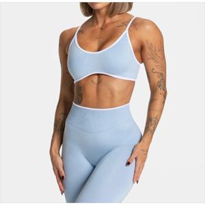 여름 여성 솔리드 컬러 체육관 스포츠 브래지어 가슴 쿠션 서스펜더 브래지어 요가 피트니스 탑과 섹시한 백 레스 니트 브래지어