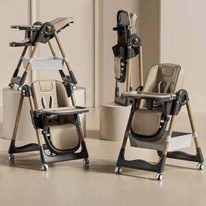 아기 식사 의자 접이식 홈 휴대용 아기 높은 의자 다기능 어린이 성장 의자 라운지 의자 조절 가능한 높이