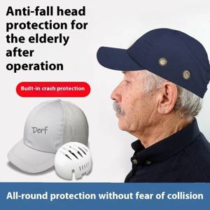 낙하 방지 모자 안전 헬멧 모자 노인 환자 두개골 수술 후 회복 조정 가능한 머리 보호 쿠션 통기성 헤드 기어