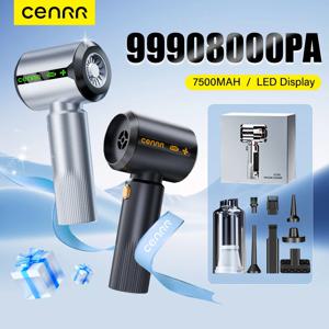 CENRR 신형 차량용 진공청소기 7500mAh 가정용 강력 흡입 파워풀 휴대용 핸디형 차량 청소기 선물 먼지 표시등 에어건