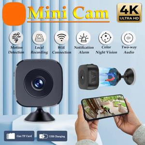 2026년 신제품 4K HD 미니 보안 카메라 프로 WiFi 감시 양방향 오디오 모션 감지 적외선 야간 투시 보안 카메라