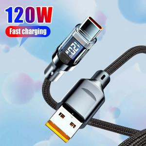 120W 타입 C 케이블 초고속 충전 USB C to USB C 폰 충전기 데이터 케이블 (아이폰, 삼성, 샤오미, 화웨이용) 퀵 차지 케이블