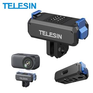 TELESIN DJI OSMO Nano용 마그네틱 퀵 릴리즈 듀얼 클로우 충전 어댑터 마운트 듀얼 클로우 인터페이스 액션 카메라 액세서리