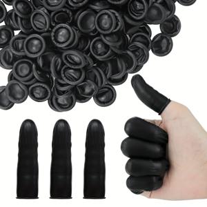 100/200/300PCS 일회용 블랙 핑거 코트 일상 청소용 핑거 코트 가정 위생 DIY 페인팅 뷰티 네일 아트 미끄럼 방지 도구