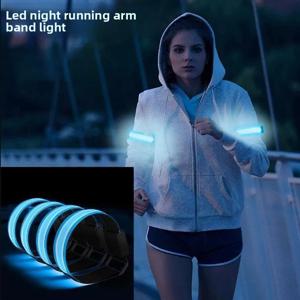 팔찌가 있는 LED 발광 반사 팔, 야간 달리기 발광 팔 밴드, 발광 팔찌, 사이클링 경고 LED 조명