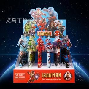 어벤져스 스파이더맨 아이언맨 맞춤형 패치 젤 펜 창의적이고 멋진 부드러운 빠른 건조 프레스 워터 펜 문구류