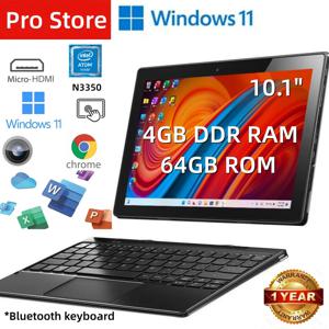 신형 타입-C 1920 x 1200 IPS 4GB RAM 64GB ROM 10.1인치 윈도우 11 태블릿 인텔 아톰 N3350 64비트 쿼드 코어 1*USB 3.0 듀얼 카메라 WIFI