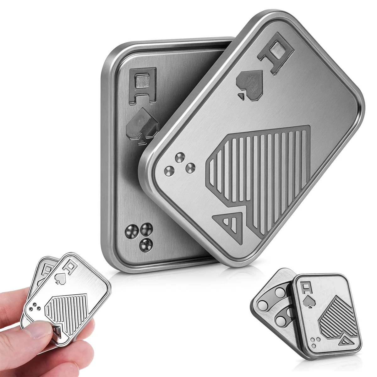 슬라이딩 커버 푸시 카드 마이크로 창의적 손가락 회전 장치, 다양한 형태, EDC 스트레스 해소 사무실 데스크탑 장난감