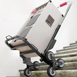 계단 오르기 가능, 손으로 끌 수 있는 휴대용 접이식 고하중 이동 카트, 가정용 소형 쇼핑 카트 (야외용)
