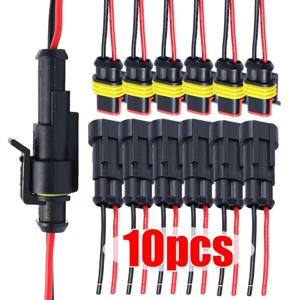 방수 키트 2핀 전기 커넥터 남성/여성 단자 플러그 및 소켓 자동차 해양 트럭 배선 설치 부품