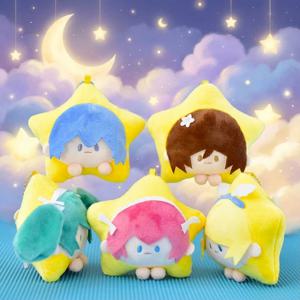 귀여운 하츠네 미쿠 봉제 인형 키체인 스타 백 참 애니메이션 피규어 부드러운 장난감 팬들을 위한 선물