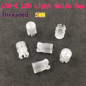100개 스레드형 LC5-2 LED 라이트 가이드 캡 - 투명 라이트 가이드 필라, 5MM 포토레지스터 및 LED 램프 커버
