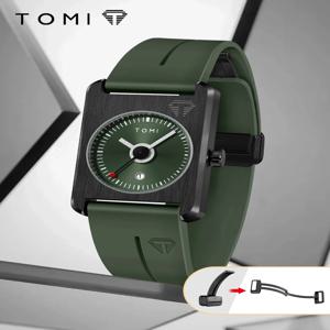 남성 패션 시계 쿼츠 시계 사각형 작은 다이얼 손목 시계 자석 버클 시계 간단한 레저 시계