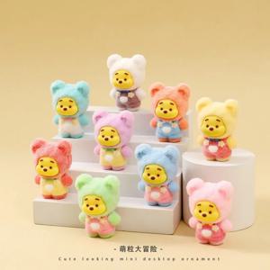 만화 플로킹 베어 블라인드 박스 귀여운 인형 데스크탑 소형 장식품 트렌디 라이브 방송 매치업 블라인드 백 선물용