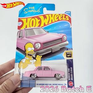 정품 핫휠 2026 E 1/64 메인라인 시리즈 케이스 심슨스 파가니 아우디 마쓰다 닷지 수집용 다이캐스트 자동차 모형 장난감 자동차