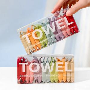 7/14개입 일회용 휴대용 여행 타월, 두꺼운 압축형 세안 미용 사각형 워시클로스, 이동 중 위생 관리용