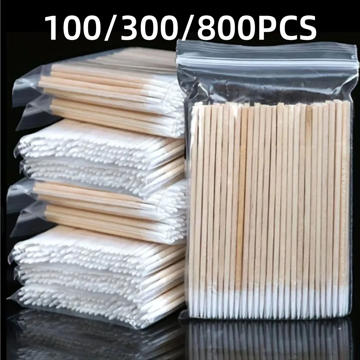 일회용 면봉 나무 막대기가 달린 뾰족한 면봉 정밀 청소 다목적 청소 전문 면봉