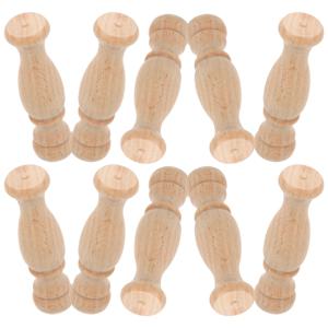 10개 원목 로마 기둥 미완성 계단 난간대 홈 데코 가구 공예 미니어처 난간용