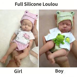 13인치 전신 부드러운 실리콘 베베 리본 인형 수제 3D 페인팅 피부 신생아 인형 선물