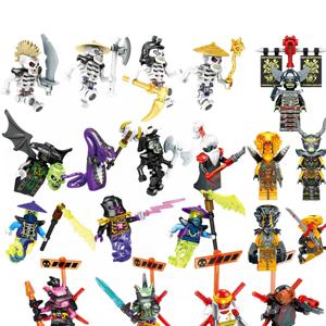 닌자 애니메이션 캐릭터 미니 피규어 블록 장난감 인형 모델 피규어 어린이 소년 생일 선물 뱀 괴물 전투 모델