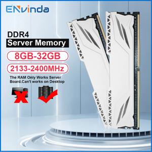 ENVINDA DDR4 서버 메모리 RAM 8GB/16GB/32GB 등록 ECC 2400MHz 2133MHz X99 마더보드와 호환 가능 - 2133P 2400T 2666V