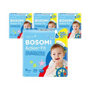 보솜이 액션핏 썸머 팬티 점보형 20개입 x 4팩