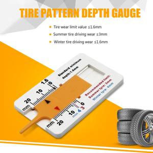 1PC 휴대용 타이어 트레드 깊이 게이지 0-20mm 자동차 오토바이 트럭 유지 보수용 버니어 캘리퍼스 눈금자