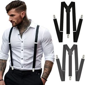 남성용 바지 의류 성인 서스펜더 남성 셔츠 드레스 여성 웨딩 파티 단색 정장 스커트 브레이스 스트랩 포함