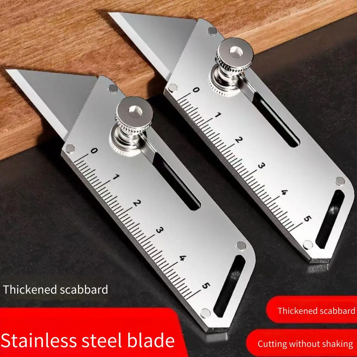 헤비듀티 산업용 유틸리티 나이프, 병따개 기능이 있는 소형 스테인리스 스틸 공예용 커터, DIY 전문가용 SK5 블레이드