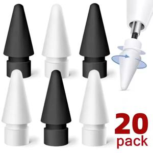 애플 펜슬 1세대 2세대용 교체용 펜촉, 아이패드 프로 펜슬 1/2 스타일러스용 부드러운 예비 펜촉