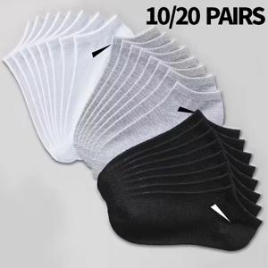 10/20 쌍 남성용 여성용 로우컷 발목 양말 - 부드럽고 가벼운 통기성 노쇼 운동 양말, 스포츠 및 캐주얼 착용용, 솔리