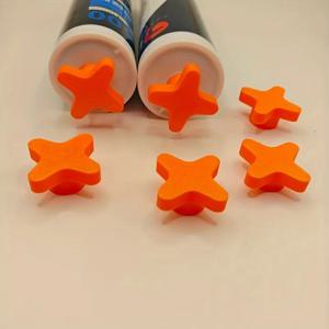 표준 코킹 튜브용 나사형 밀봉 캡이 있는 재사용 가능한 튜브 플러그 6개, 접착제 건조 및 변형을 효과적으로 방지합니다.